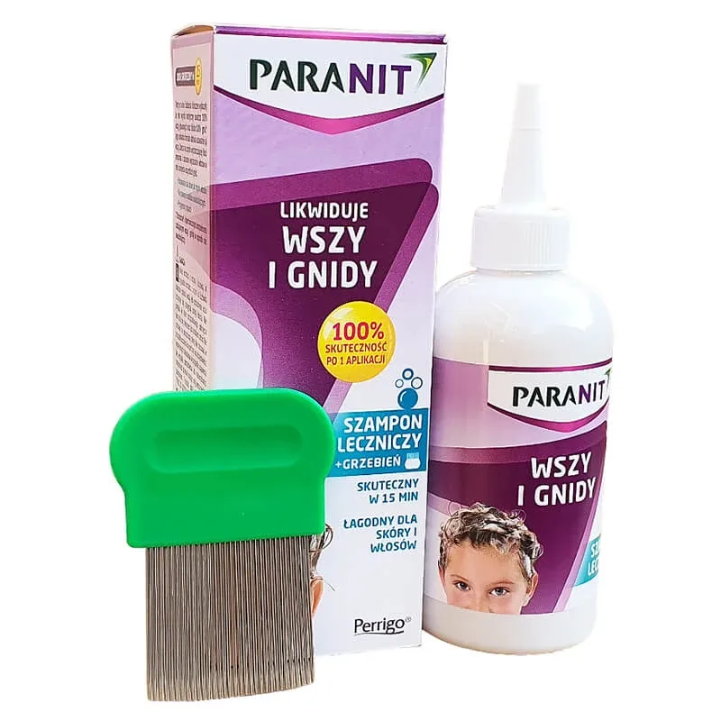 Paranit, șampon medicinal 200 ml + pieptene — preț și oferte