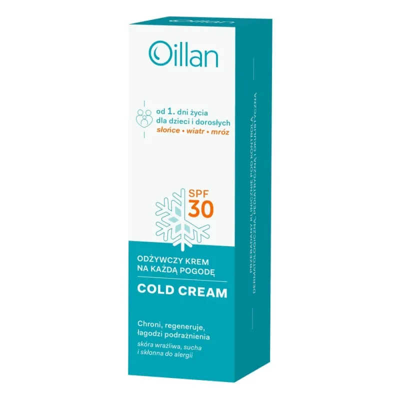 Oillan Cold Cream, cremă hrănitoare pentru toate anotimpurile, SPF 30, 50 ml — preț și oferte