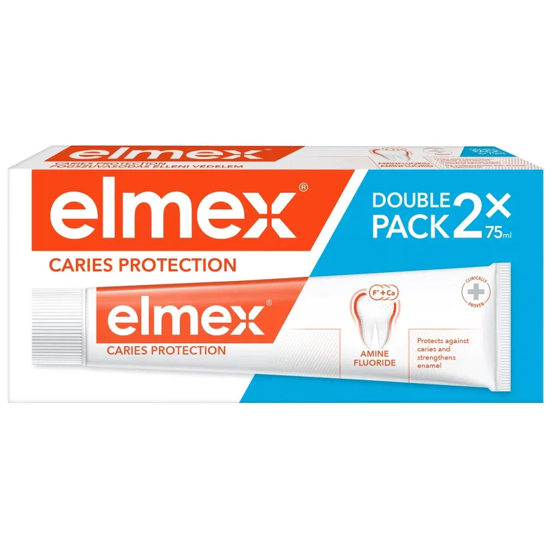 Pastă de dinți Elmex Caries Protection, 2 x 75 ml — preț și oferte
