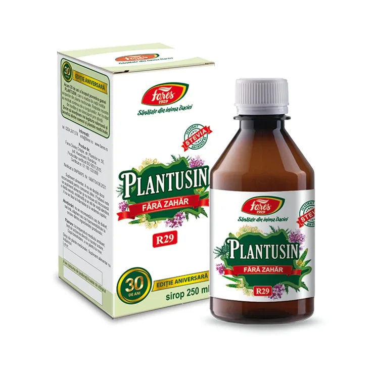 Sirop Plantusin pentru diabetici, R29, 250 ml, Fares — preț și oferte