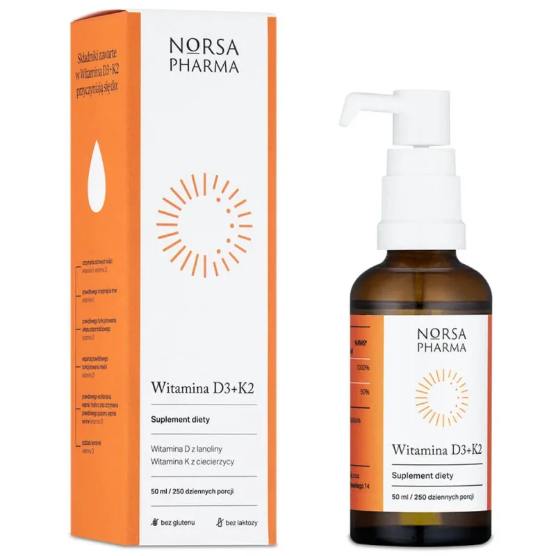 Norsa Pharma Vitamina D3 + K2, 50 ml — preț și oferte