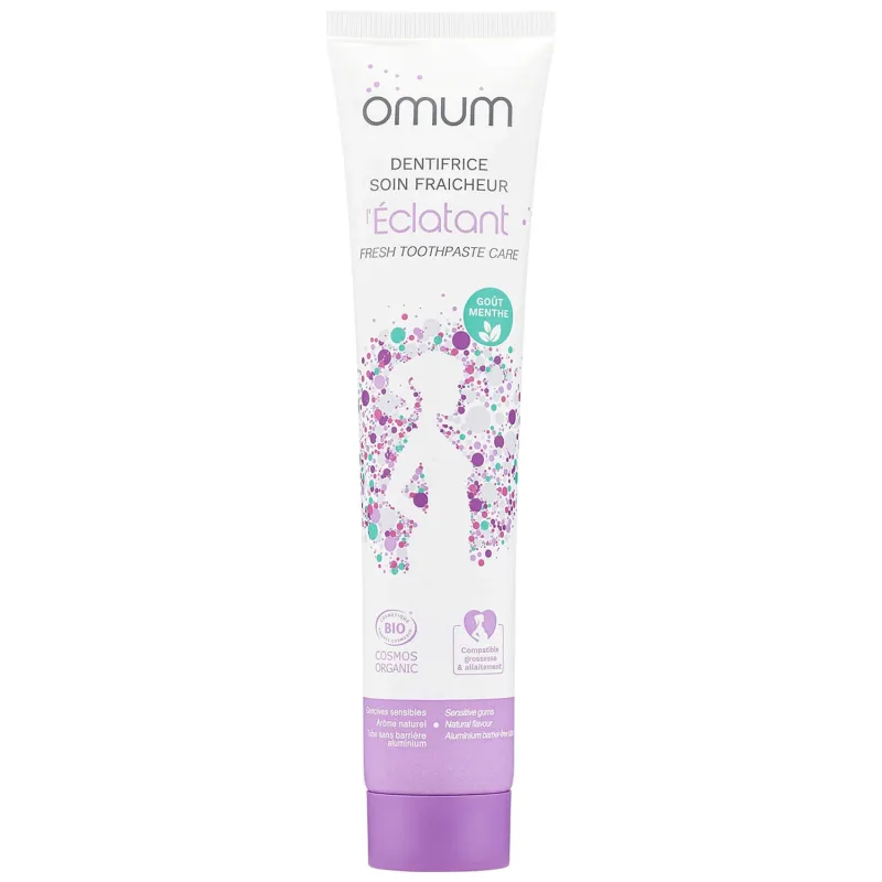 Omum Shine, pastă de dinți naturală pentru dinți și gingii sensibile, fără fluor, pentru femeile însărcinate și care alăptează, 75 ml — preț și oferte