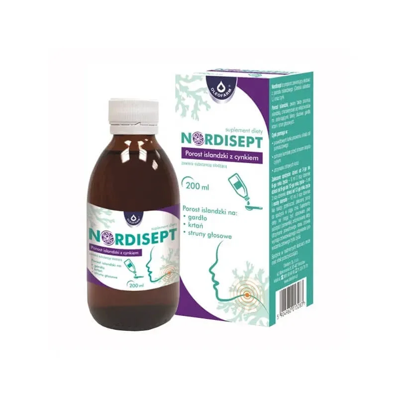 Nordisept Lichen islandez cu zinc, sirop, 150 ml — preț și oferte