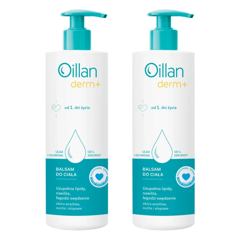 Set Oillan Derm+, loțiune de corp, din ziua 1, 2 x 400 ml — preț și oferte
