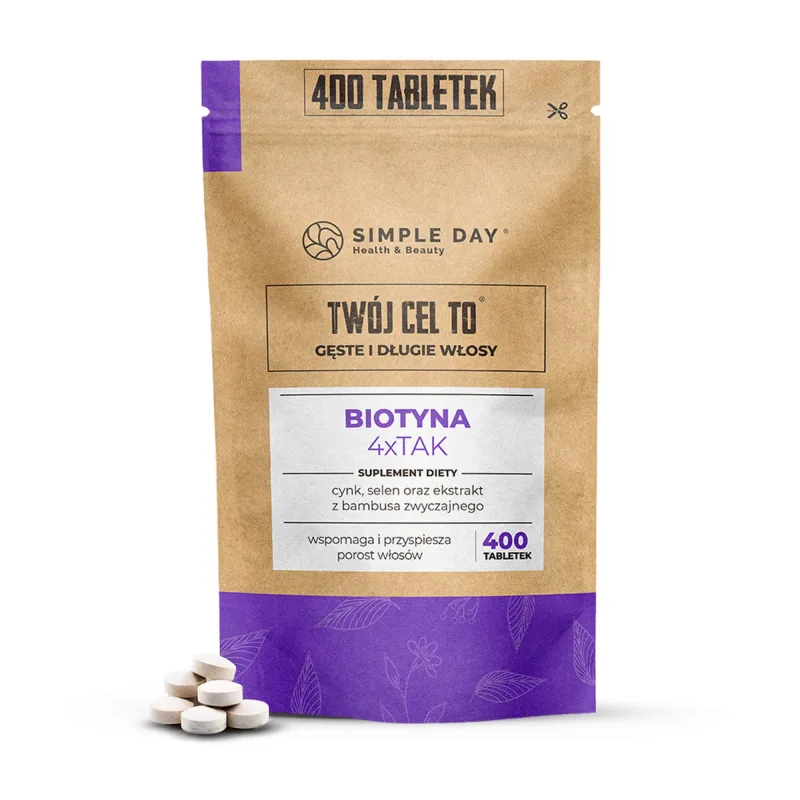 Simple Day Biotin 4 x Da cu siliciu natural, 400 comprimate — preț și oferte