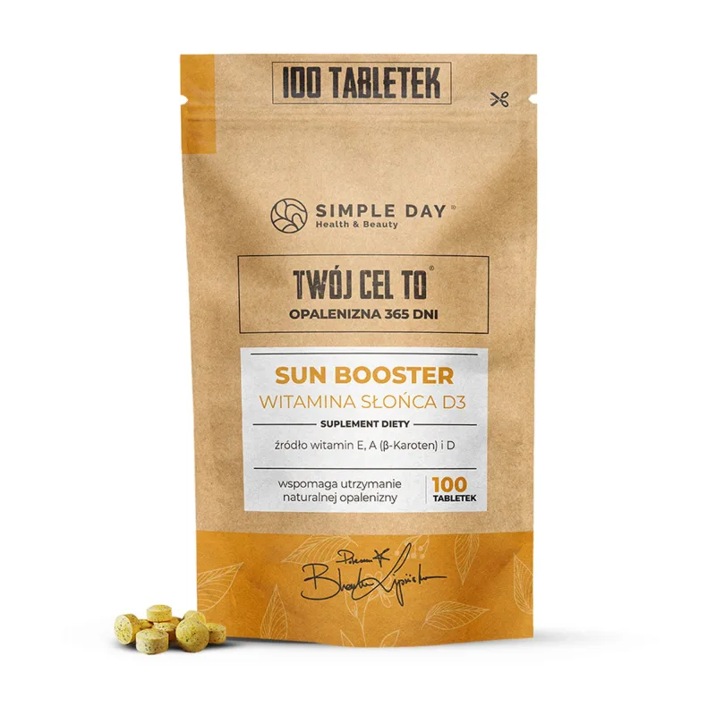 Simple Day Sun Booster, vitaminele E, A și D, 100 comprimate — preț și oferte