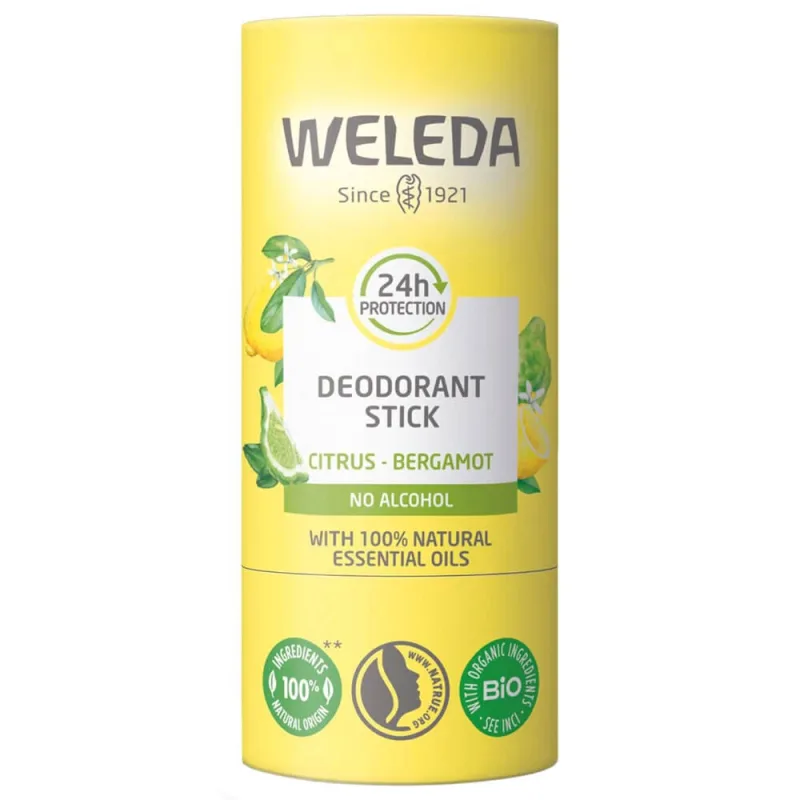 Weleda, deodorant stick, lămâie-bergamotă, 50 g — preț și oferte