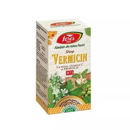 Sirop Vermicin cu miere si propolis, D73, 100 ml, Fares — preț și oferte