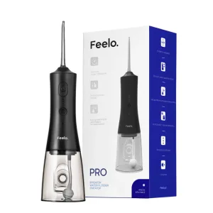 Feelo Pro, irigator dentar, fără fir, negru