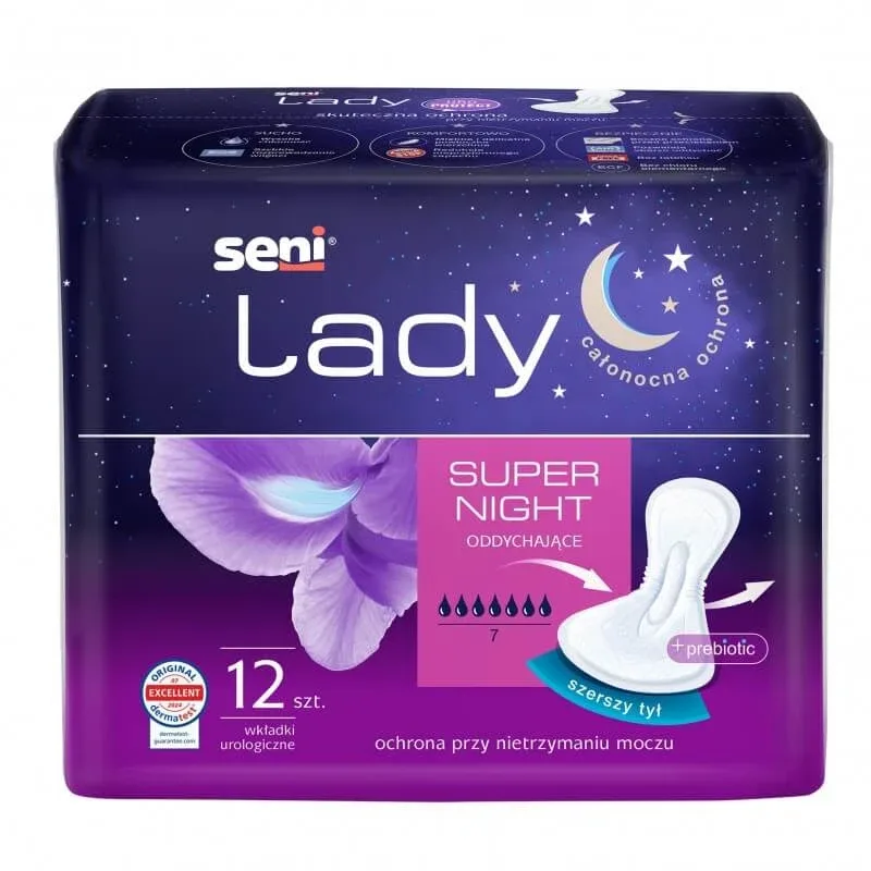 Seni Lady, tălpi urologice, Super Night, 12 buc — preț și oferte