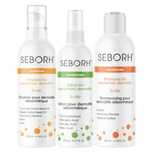 Verdelove Seborh kit, pentru dermatita seboreică, șampon 200 ml + emulsie, 200 ml + lichid, 150 ml