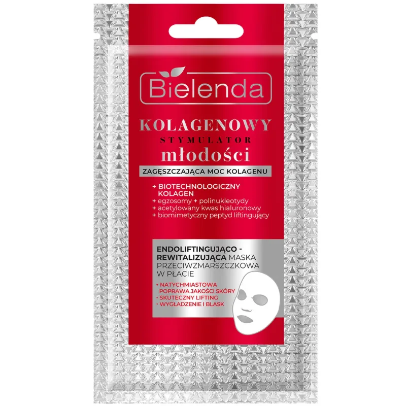 Bielenda Collagen Youth Stimulator, mască de față antirid endolifting și revitalizantă într-o foaie, 1 buc — preț și oferte