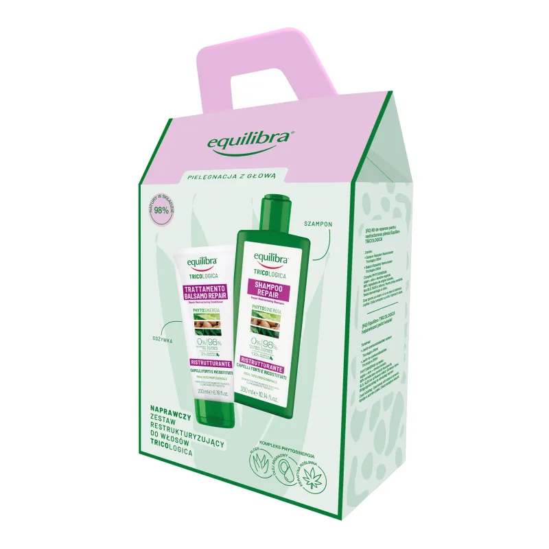 Set Equilibra Tricologica, șampon restaurator, 300 ml + balsam de restructurare, 200 ml — preț și oferte