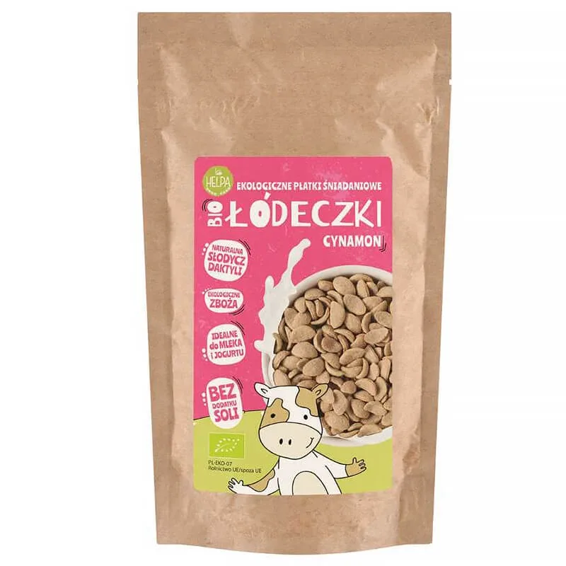 Helpa Bio Cinnamon Boats, cereale organice pentru micul dejun, 260 g — preț și oferte