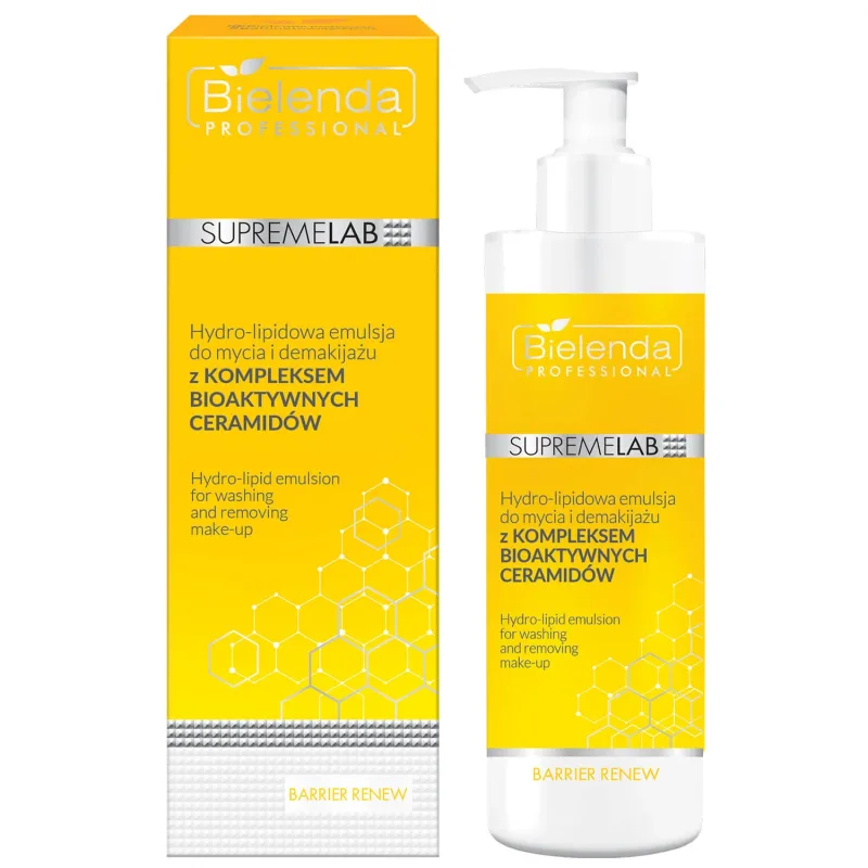 Bielenda Professional SupremeLAB Barrier Renew, emulsie hidro-lipidică de curățare și demachiere cu complex bioactiv de ceramide, 200 ml — preț și oferte