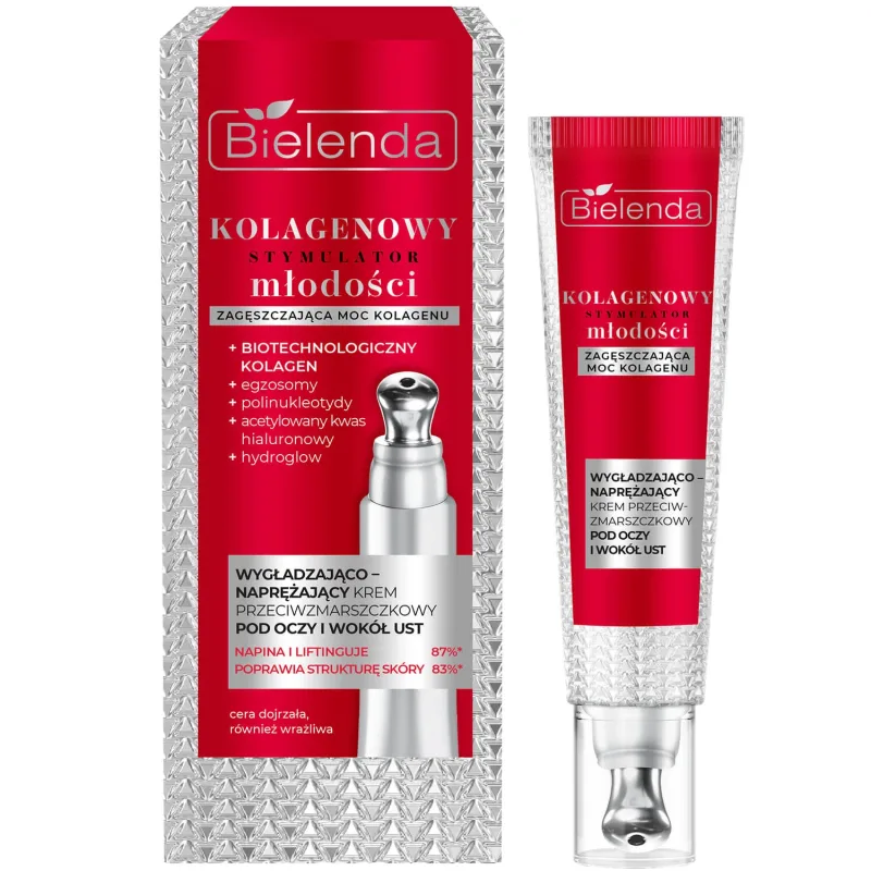 Bielenda Collagen Youth Stimulator, cremă antirid de netezire și întărire sub ochi și în jurul buzelor, 15 ml — preț și oferte