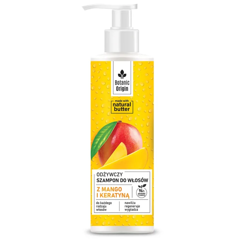 Botanic Origin, șampon hrănitor cu mango și keratină, 300 ml Idee Derm — preț și oferte