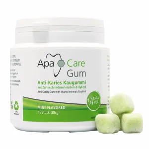 ApaCare Gum Box, gumă de mestecat cu xilitol și calciu, 45 bucăți
