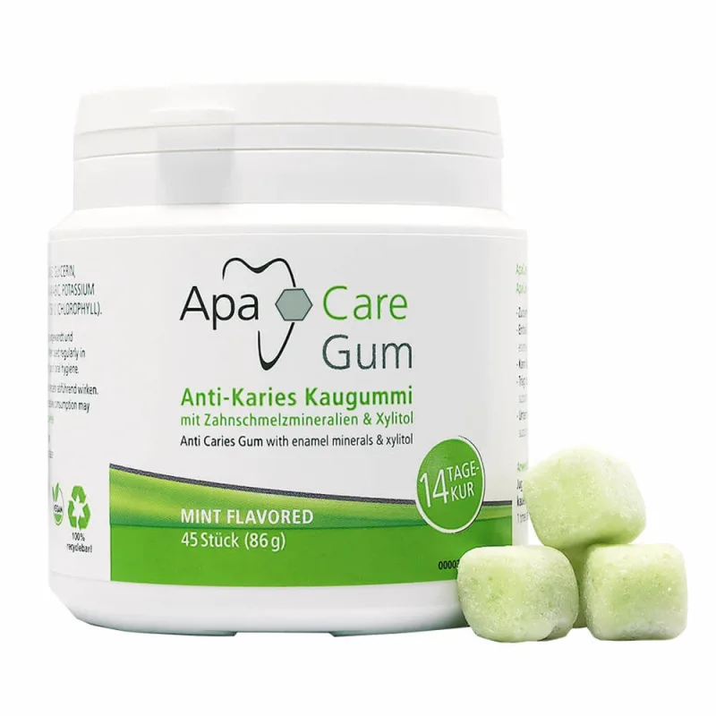 ApaCare Gum Box, gumă de mestecat cu xilitol și calciu, 45 bucăți — preț și oferte