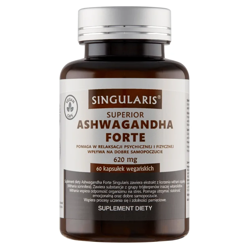 Singularis Superior Ashwagandha Forte 620 mg, 60 capsule vegane — preț și oferte
