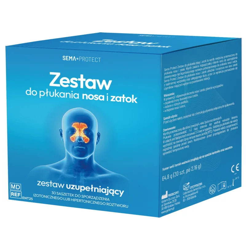 SEMA Protect, set suplimentar de clătire nazală și sinusală, 30 pliculețe — preț și oferte
