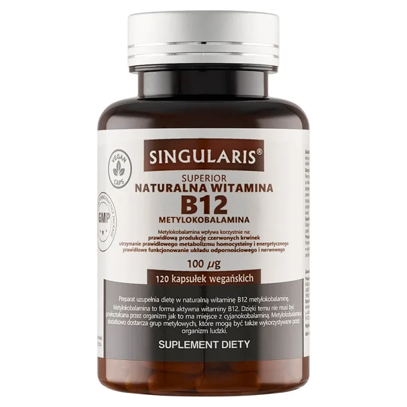 Singularis Superior Natural Vitamina B12 Metilcobalamina 100 mg, 120 capsule moi — preț și oferte