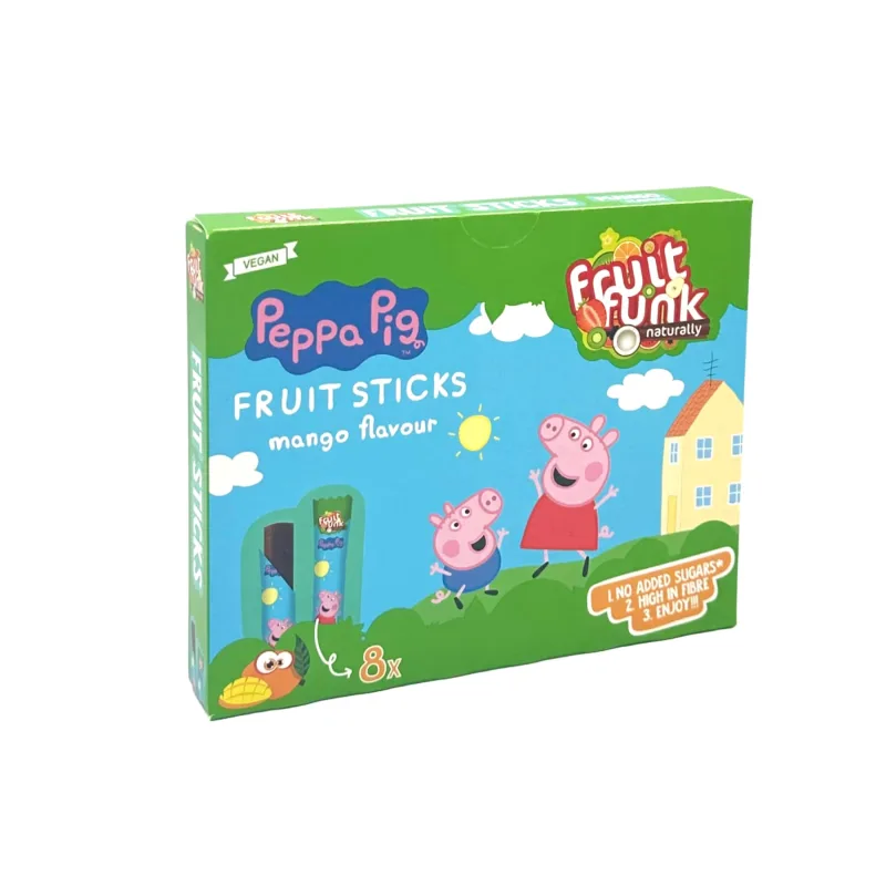 Sticks din fructe cu mango Peppa Pig, 8 x 10 g, Fruitfunk — preț și oferte