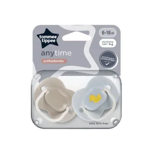 Suzete ortodontice Anytime, 6-18 luni, 2 bucati, Ratusca, Tommee Tippee