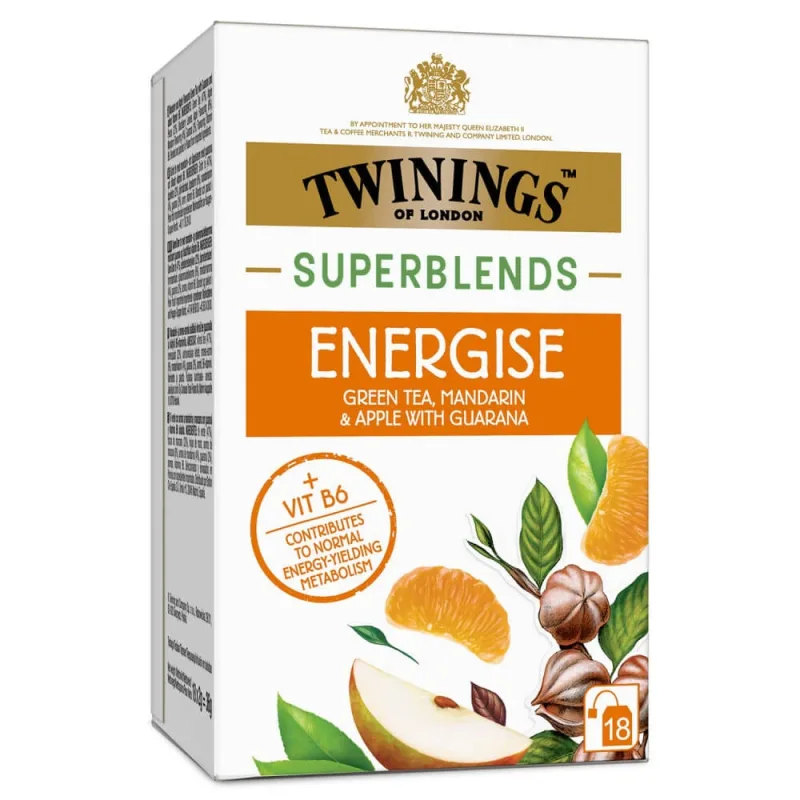 Ceai din plante Energise Superblends, 18 plicuri x 2 g, Twinings — preț și oferte