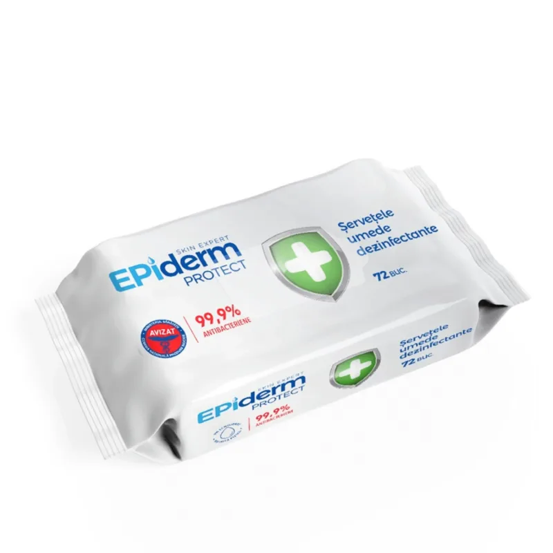 Servetele umede antibacteriene, 72 bucati, Epiderm — preț și oferte
