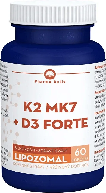 Pharma Activ LIPOZOMAL K2 MK7 + D3 FORTE 60 capsule — preț și oferte