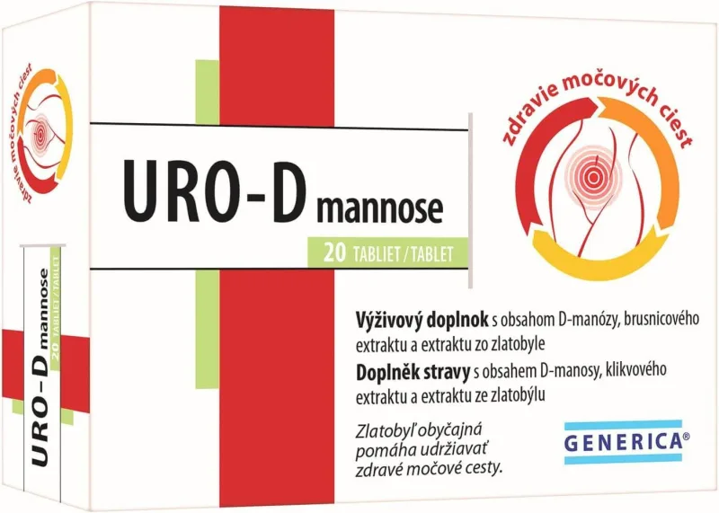 Generica URO-D mannoză 20 comprimate — preț și oferte