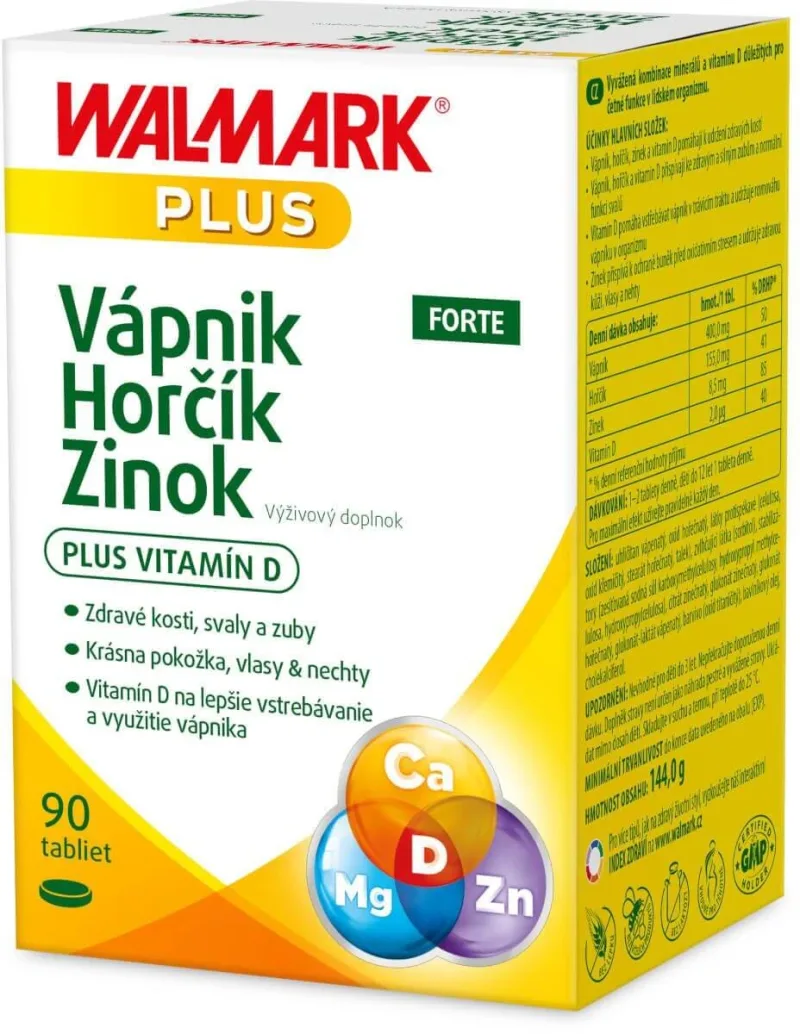 Walmark Calciu Magneziu Zinc FORTE 90 comprimate — preț și oferte