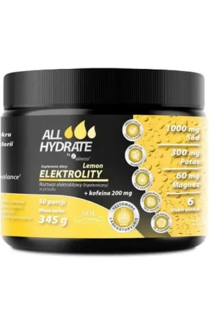 Electroliți Lămâie + Cafeină 345g ALLHydrate