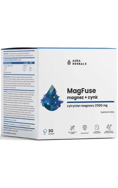 MagFuse - magneziu + zinc - pliculețe 30 buc Aura Herbals — preț și oferte
