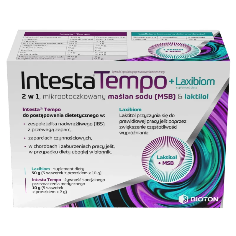 Intesta Tempo + Laxibiom, 10 pliculețe — preț și oferte