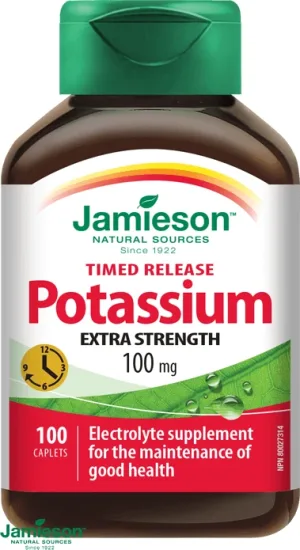 Jamieson Potasiu 100 mg eliberare treptată 100 comprimate