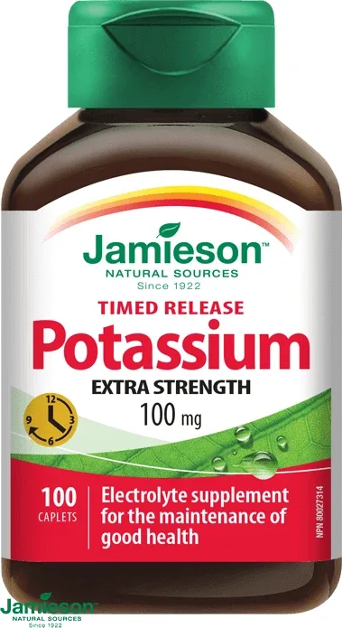 Jamieson Potasiu 100 mg eliberare treptată 100 comprimate JAMIESON LABORATOIRES — preț și oferte