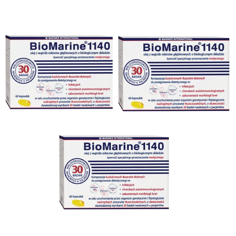 BioMarine 1140, 180 (3 x 60) capsule Marinex — preț și oferte
