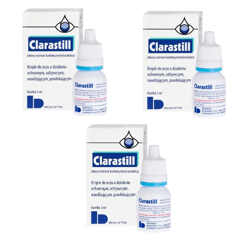 Clarastill, picături pentru ochi, 3 x 5 ml Bruschettini — preț și oferte