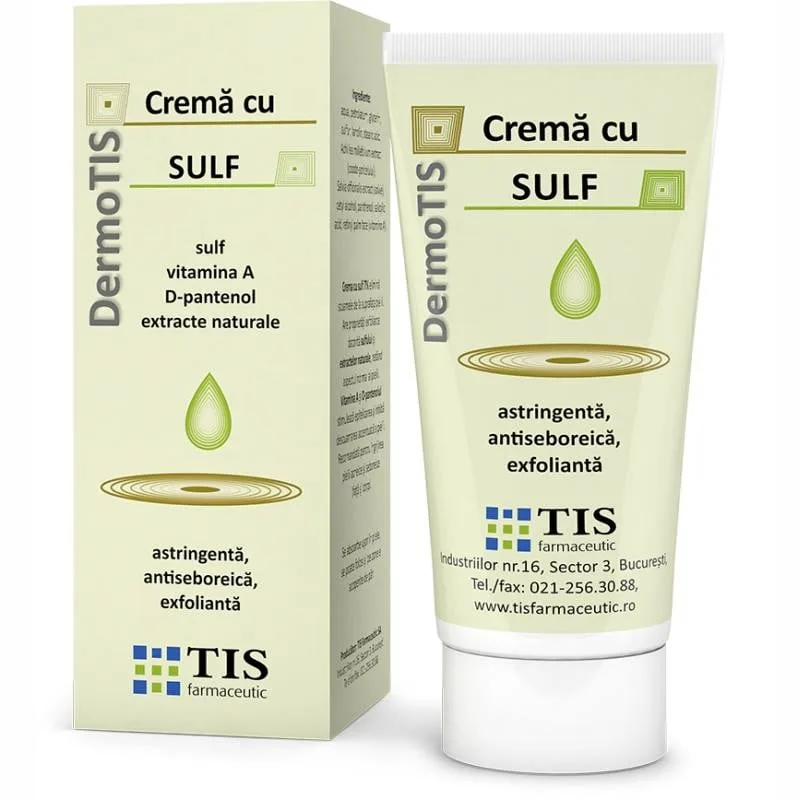 DermoTIS Crema cu sulf x 50 ml TIS TIS FARMACEUTIC — preț și oferte