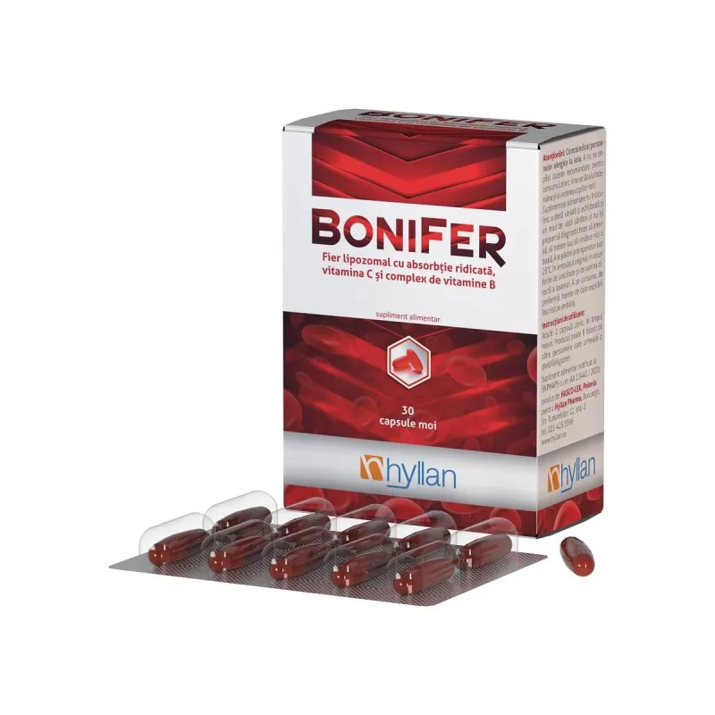 BoniFer, 30 capsule gelatinoase moi, Hyllan HYLLAN PHARMA — preț și oferte