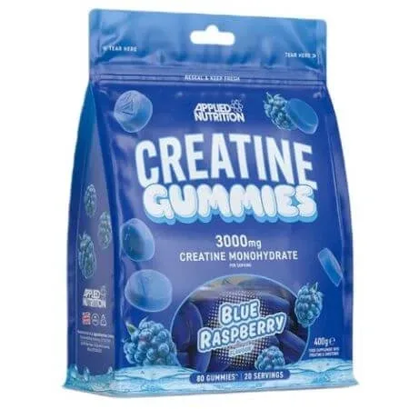 Jeleurile cu monohidrat de creatina si aroma de coacaze negre 3000 mg Creatine Gummies, 400 g, Applied Nutrition — preț și oferte
