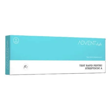 Test rapid Streptococ A, 1 bucata, Advent Life — preț și oferte