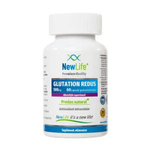 Glutation Redus 500 mg, 60 capsule gastrorezistente, NewLife+ 