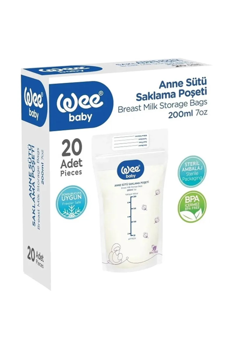 WEE BABY Pungi stocare lapte 200ml x20buc -558 — preț și oferte