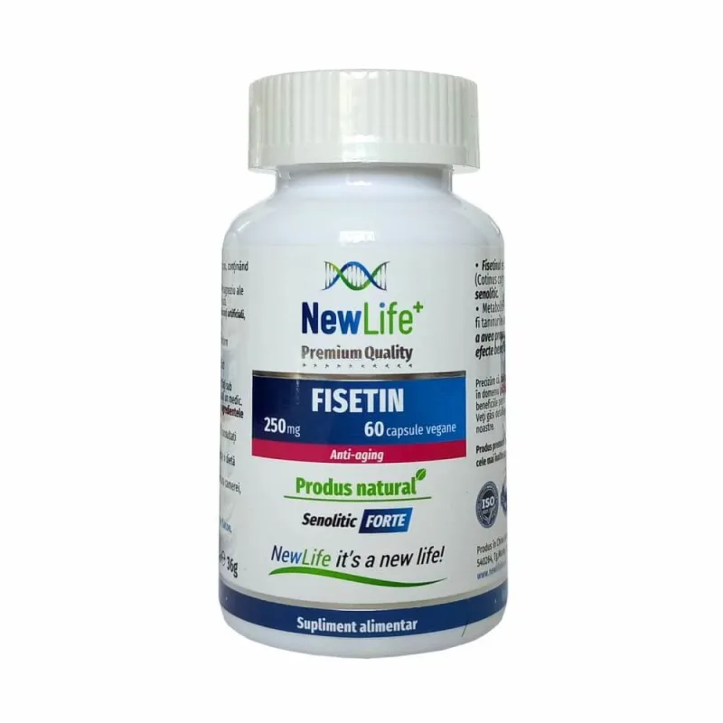 Fisetin, 250 mg, 60 capsule vegetale, NewLife+ — preț și oferte
