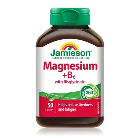 Magneziu bisglicinat + B6, 50 tablete, Jamieson JAMIESON LABORATOIRES — preț și oferte