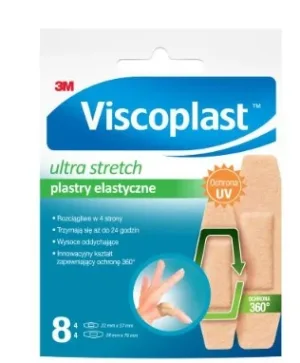 Plasturi elastice Viscoplast Ultra Stretch, 8 bucăți