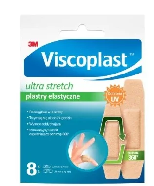 Plasturi elastice Viscoplast Ultra Stretch, 8 bucăți — preț și oferte